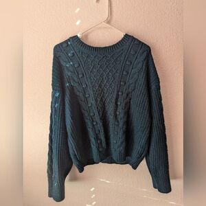 Time and Tru Women's Cable Knit Pullover Sweater